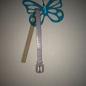 Purple Faux Crocodile Leather Belt